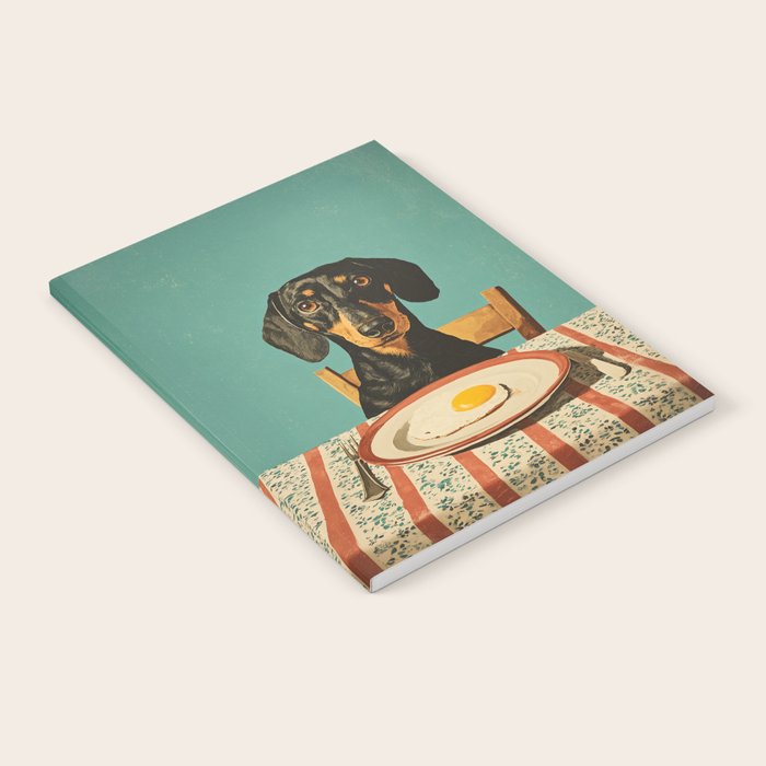 Dachshund Waiting For Breakfast Notebook Gallery Image 1