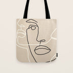 Abstract Face 17 Tote Bag Gallery Image 1