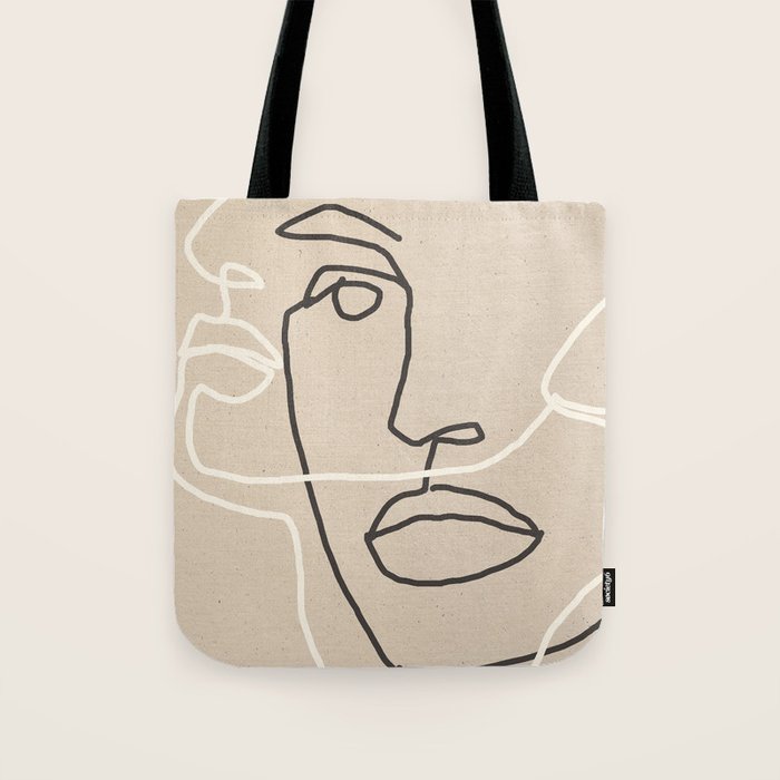 Abstract Face 17 Tote Bag Gallery Image 1