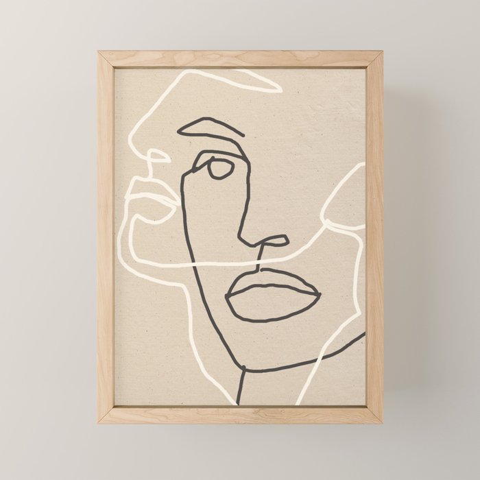 Abstract Face 17 Mini Art Print Gallery Image 1
