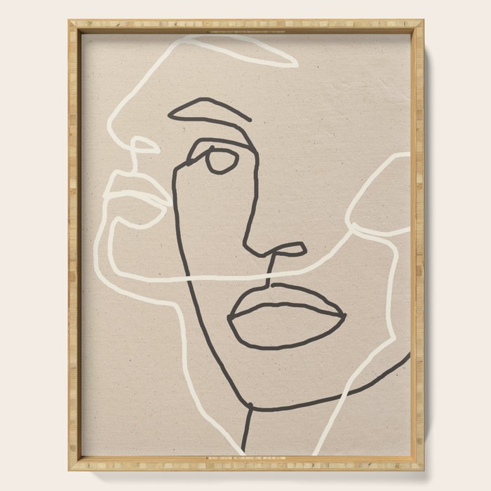Abstract Face 17 Serving Tray Gallery Image 1