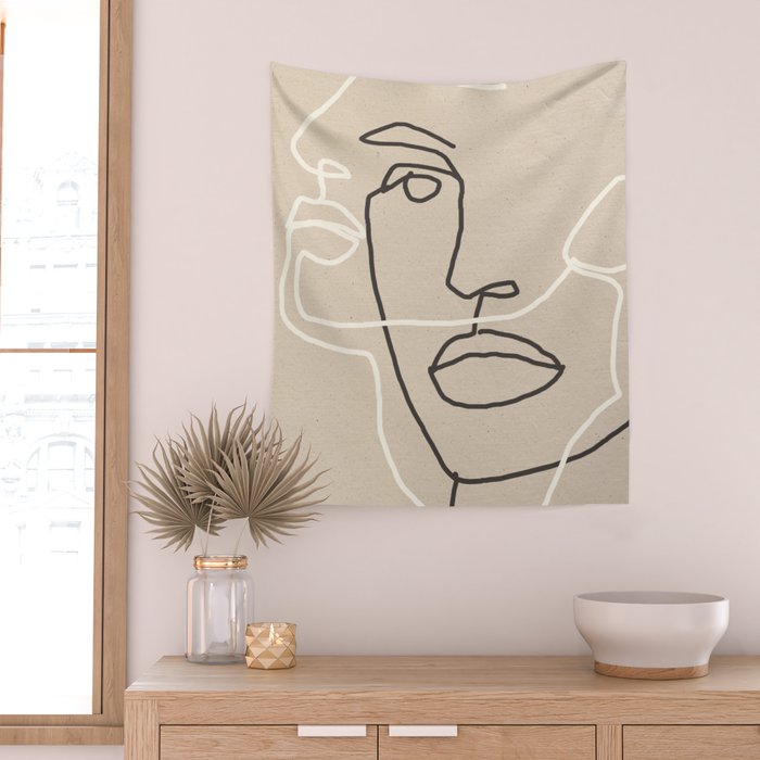 Abstract Face 17 Wall Tapestry Gallery Image 2