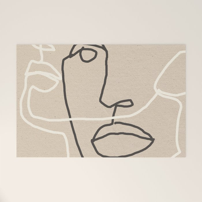 Abstract Face 17 Welcome Mat Gallery Image 1