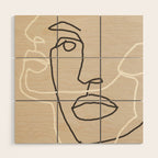 Abstract Face 17 Wood Wall Art Gallery Image 1