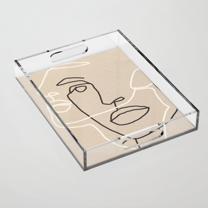 Abstract Face 17 Acrylic Tray Gallery Image 1