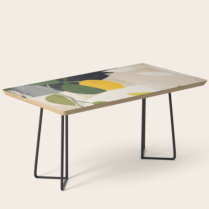Lemon Abstract Art Coffee Table Gallery Image 1