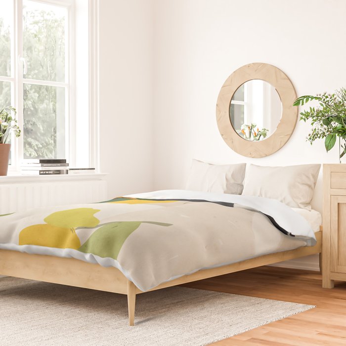 Lemon Abstract Art Duvet Cover Gallery Image 2