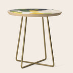 Lemon Abstract Art Side Table Gallery Image 1
