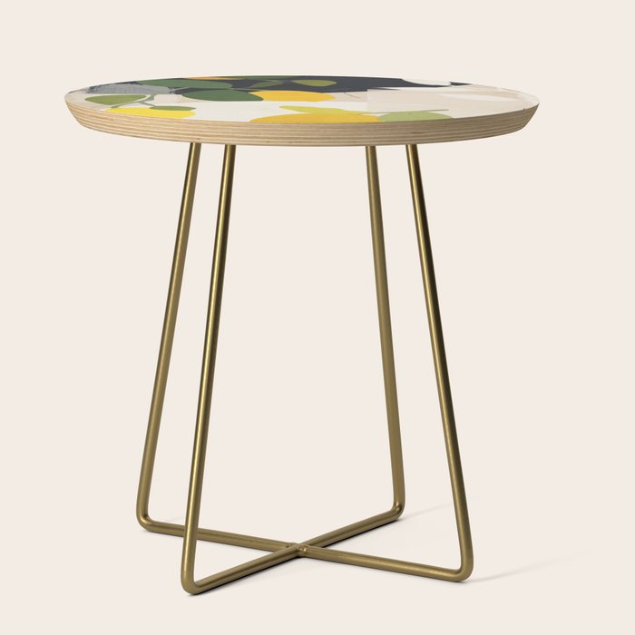Lemon Abstract Art Side Table Gallery Image 1