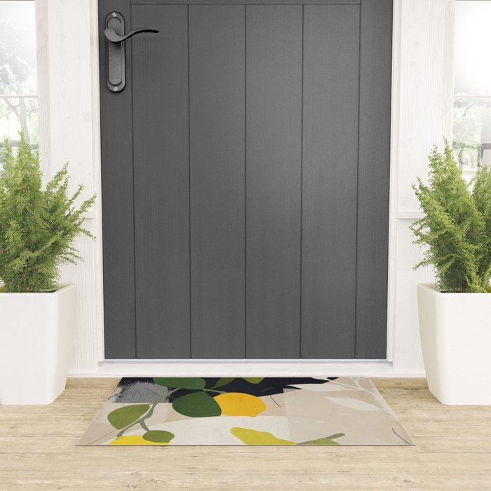 Lemon Abstract Art Welcome Mat Gallery Image 3