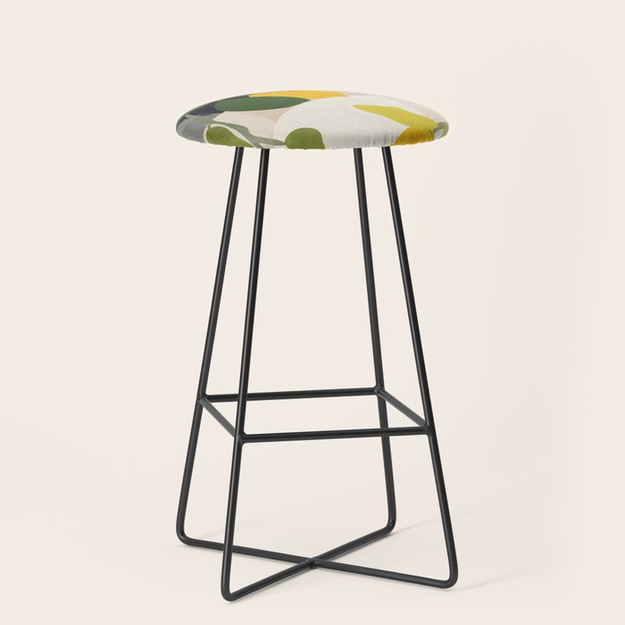 Lemon Abstract Art Stool Gallery Image 1