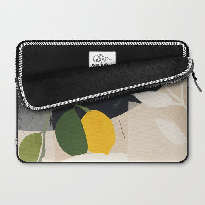 Lemon Abstract Art Laptop Sleeve Gallery Image 2