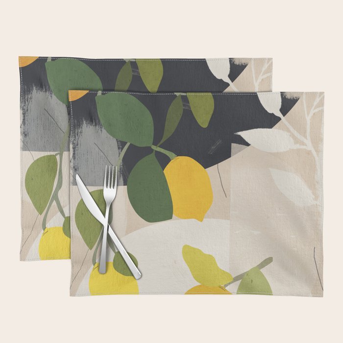 Lemon Abstract Art Placemat Gallery Image 1