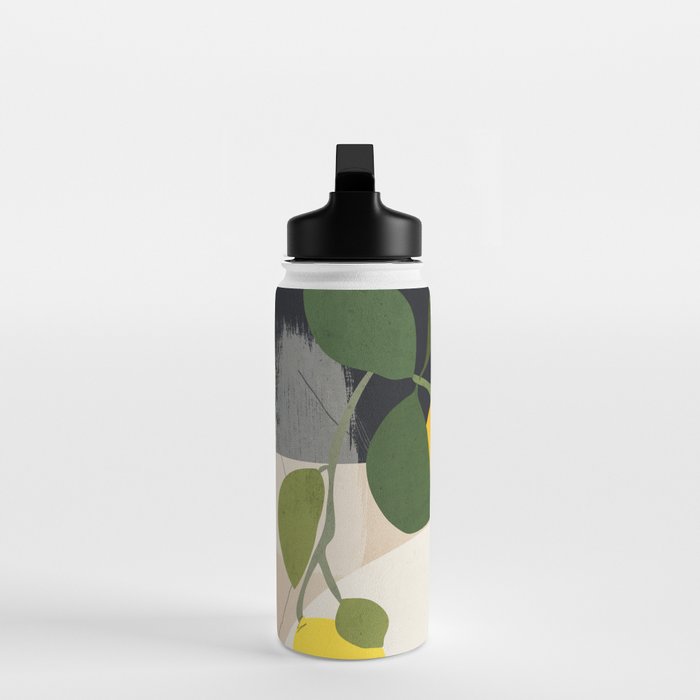 Lemon Abstract Art Water Bottle Gallery Image 3
