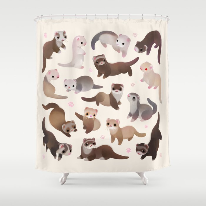 Ferret Shower Curtain Gallery Image 1