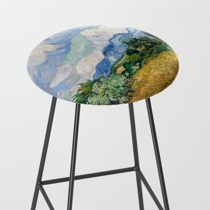 Wheat Field with Cypresses by Vincent van Gogh Stool Gallery Image 2