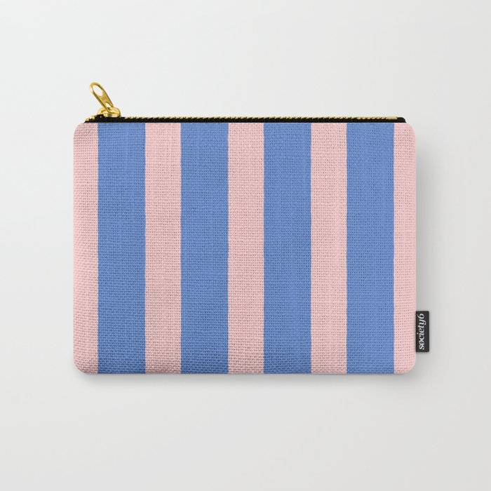 Simple Stripes Pattern - Blue Pink Carry All Pouch Gallery Image 1