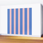 Simple Stripes Pattern - Blue Pink Wall Mural Gallery Image 2