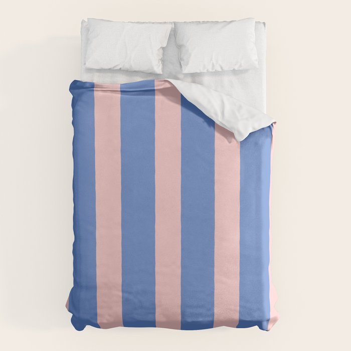 Simple Stripes Pattern - Blue Pink Duvet Cover Gallery Image 6