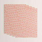 Fa La La Peach Pink Wrapping Paper Gallery Image 3