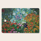 Flower Garden Riot of Colors by Gustav Klimt Cutting Board Gallery Image 1