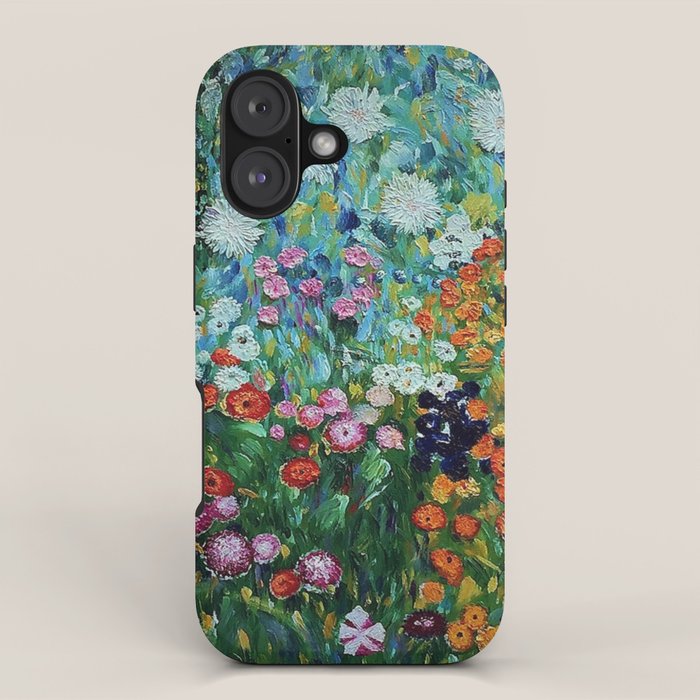 Flower Garden Riot of Colors by Gustav Klimt iPhone Case