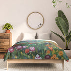 Flower Garden Riot of Colors by Gustav Klimt Comforter Gallery Image 3