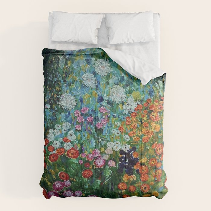 Flower Garden Riot of Colors by Gustav Klimt Comforter Gallery Image 6
