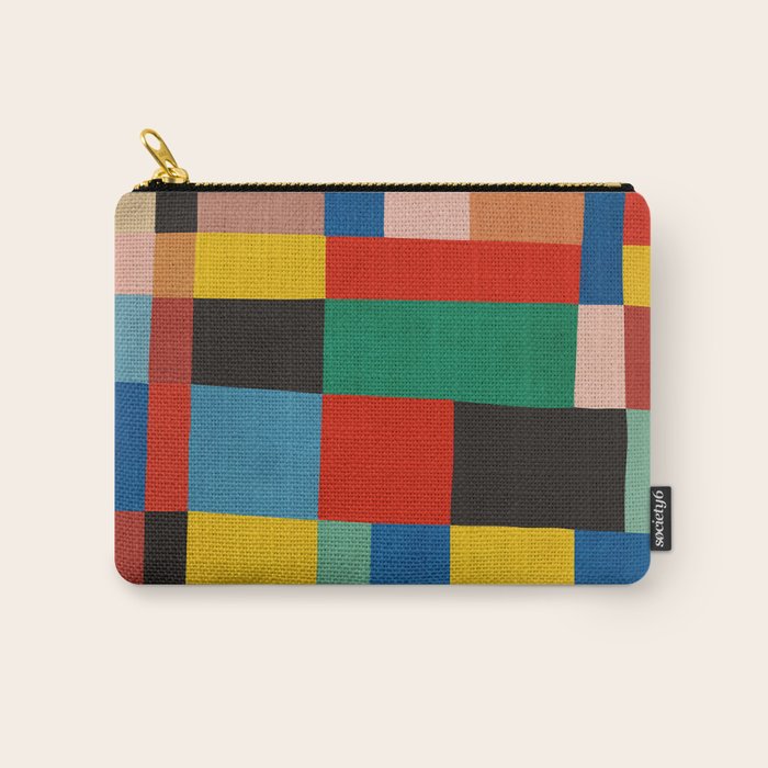 Mid-Century Modern Colorful Geometric Artwork Carry All Pouch Gallery Image 1