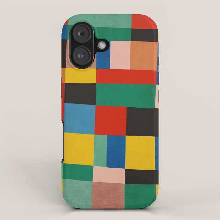 Mid-Century Modern Colorful Geometric Artwork iPhone Case Gallery Image 1