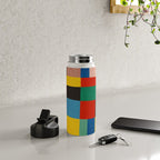 Mid-Century Modern Colorful Geometric Artwork Water Bottle Gallery Image 4