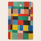 Mid-Century Modern Colorful Geometric Artwork Cutting Board Gallery Image 1