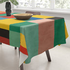 Mid-Century Modern Colorful Geometric Artwork Tablecloth Gallery Image 3