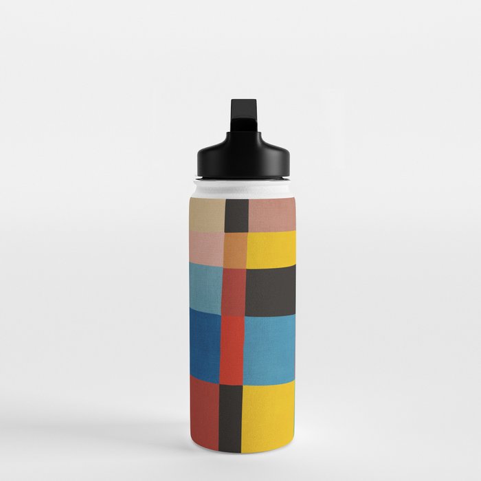 Mid-Century Modern Colorful Geometric Artwork Water Bottle Gallery Image 3