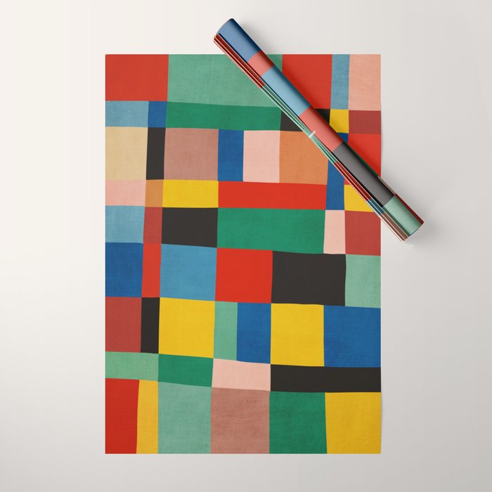 Mid-Century Modern Colorful Geometric Artwork Wrapping Paper Gallery Image 1