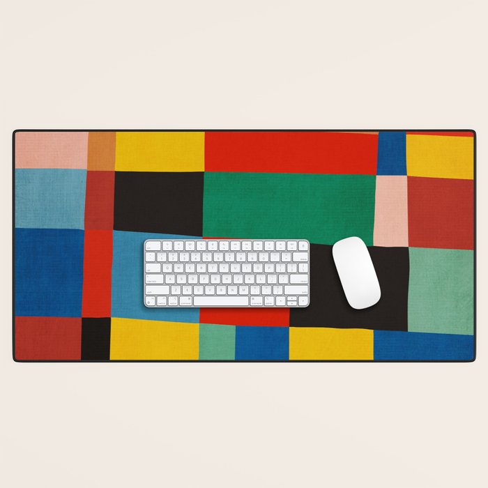 Mid-Century Modern Colorful Geometric Artwork Desk Mat Gallery Image 1
