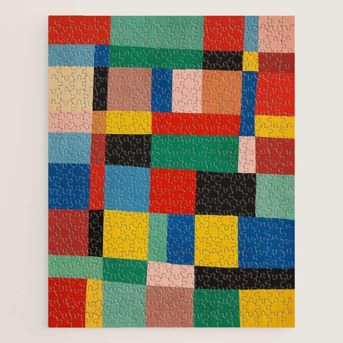 Mid-Century Modern Colorful Geometric Artwork Jigsaw Puzzle Gallery Image 1