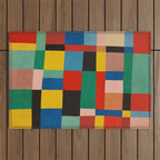 Mid-Century Modern Colorful Geometric Artwork Outdoor Rug Gallery Image 1