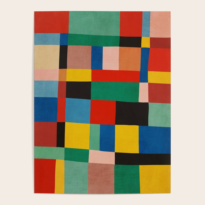 Mid-Century Modern Colorful Geometric Artwork Poster Gallery Image 4
