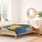 Mid-Century Modern Colorful Geometric Artwork Duvet Cover Gallery Image 2