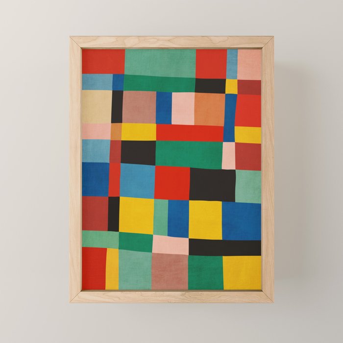 Mid-Century Modern Colorful Geometric Artwork Mini Art Print Gallery Image 1
