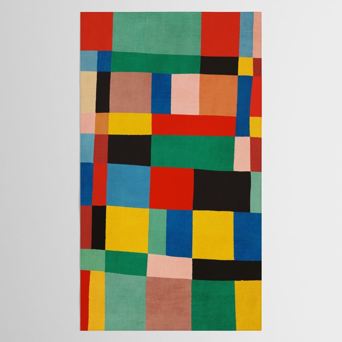 Mid-Century Modern Colorful Geometric Artwork Tablecloth Gallery Image 2