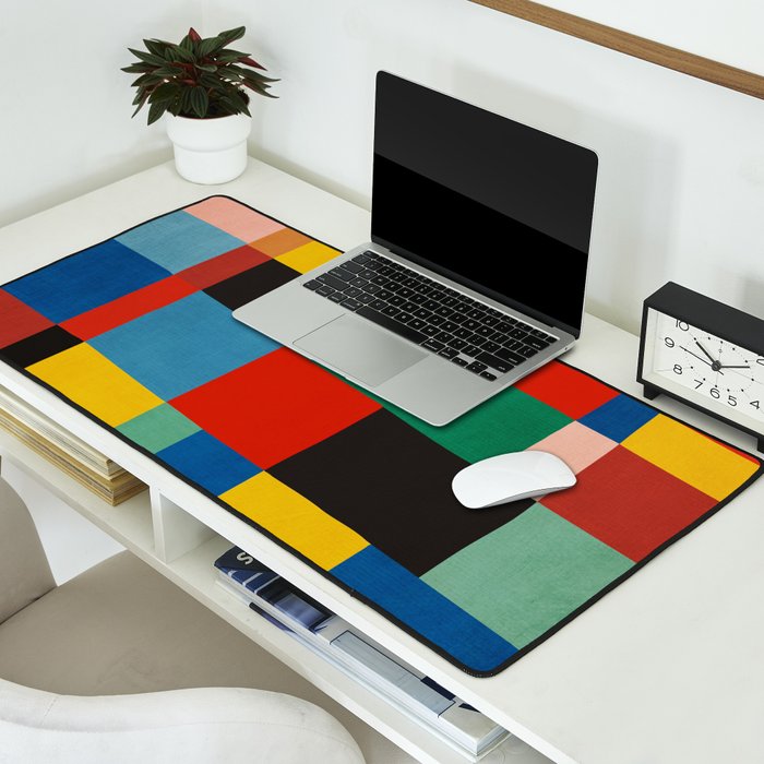 Mid-Century Modern Colorful Geometric Artwork Desk Mat Gallery Image 2