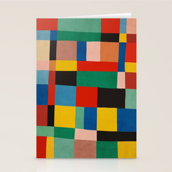 Mid-Century Modern Colorful Geometric Artwork Stationery Card Gallery Image 1