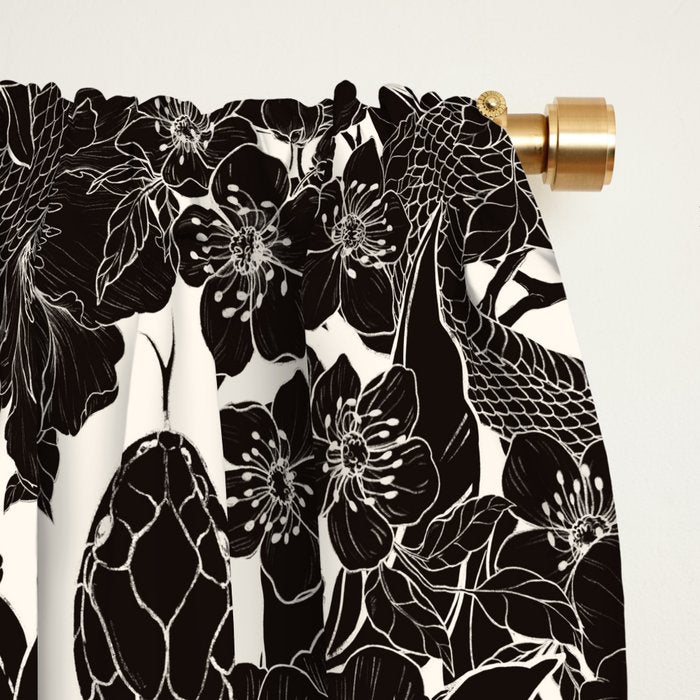 Enchanted Snake Block Print Window Curtain Gallery Image 2