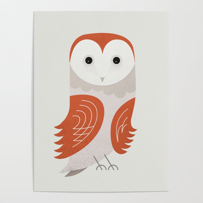 Whimsy Barn Owl Poster Gallery Image 1