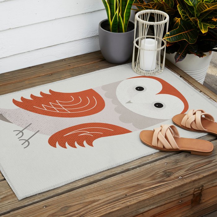 Whimsy Barn Owl Outdoor Rug Gallery Image 2