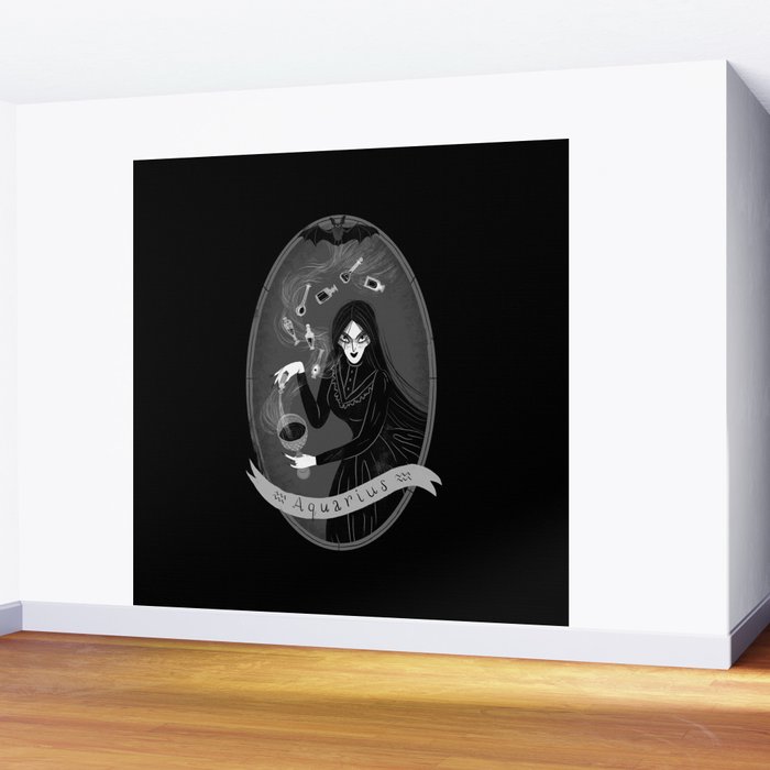 Aquarius Witchy Zodiac Wall Mural Gallery Image 2