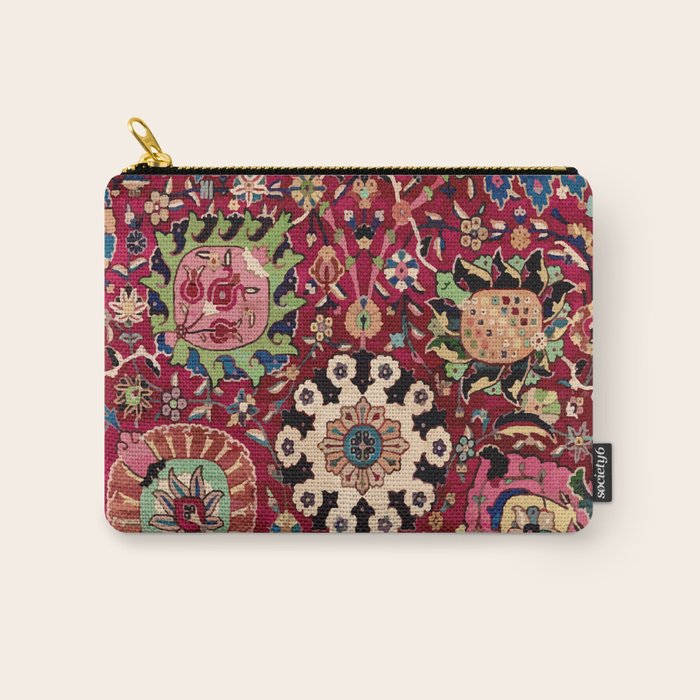 Safavid Carpet Fragment Carry All Pouch Gallery Image 1