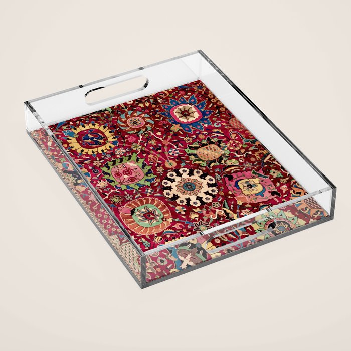 Safavid Carpet Fragment Acrylic Tray Gallery Image 1